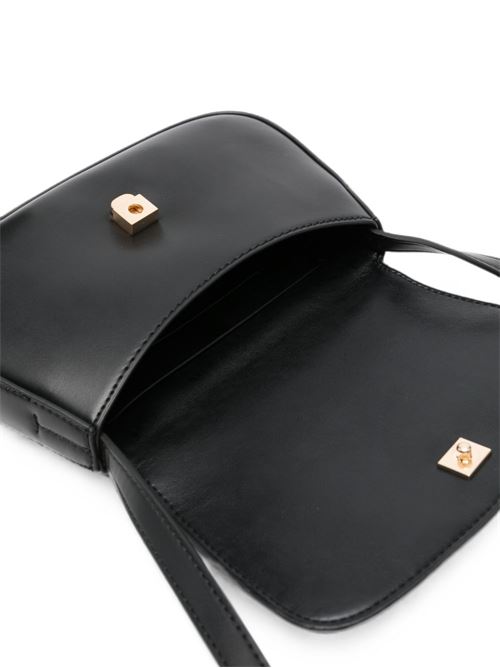 Borsa donna Calvin Klein camera bag nera con patta e monogramma Calvin Klein | LV04F3421GUB1
